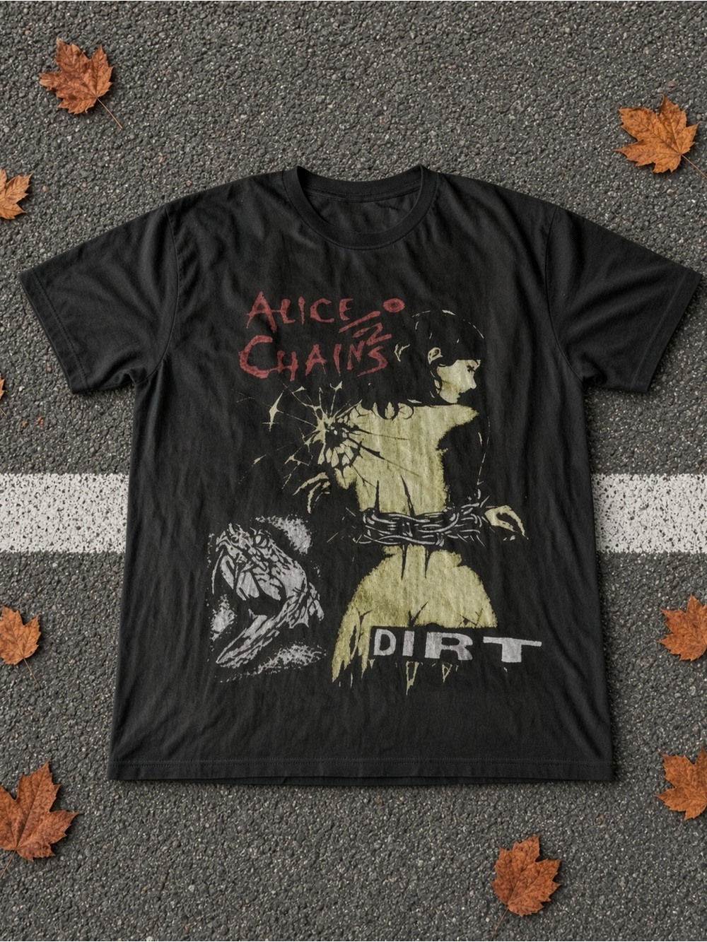 Gildan Black Alice In Chains 'Dirt' Graphic Tee